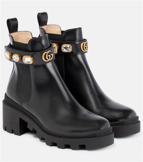 gucci black boots with gems|gucci black boots with snake.